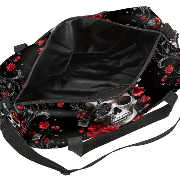 Skull and Roses Duffel Bag - Picture 2 of 4